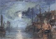 J.M.W. Turner Shields,on the River oil painting